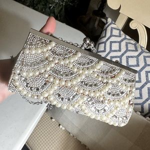 White Beaded Handbag